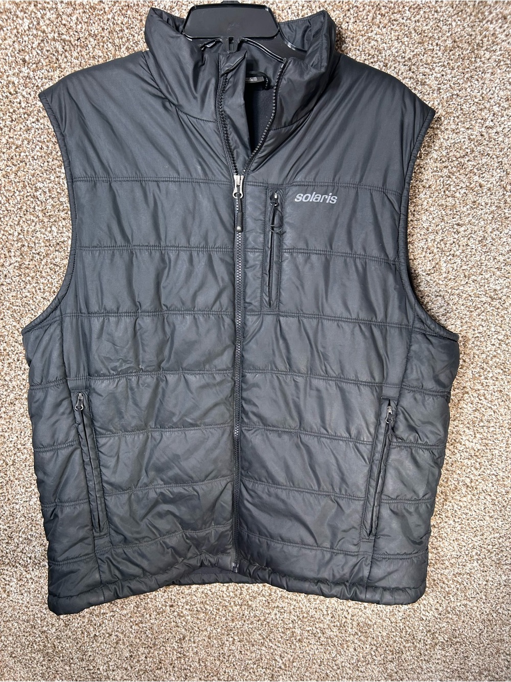 Solaris Men's Black Quilted Insulated Vest